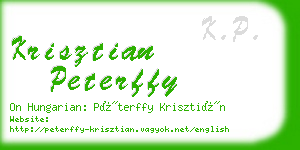 krisztian peterffy business card